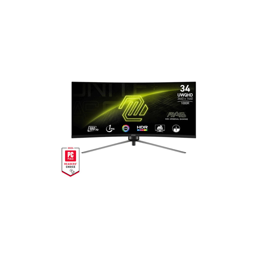 MSI MAG 345CQR 34" - Böjd Ultrawide 3440x1440 VA 180Hz