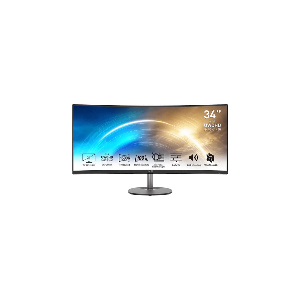 MSI PRO MP341CQDE 34" - Ultrawide 3440x1440 VA 100Hz