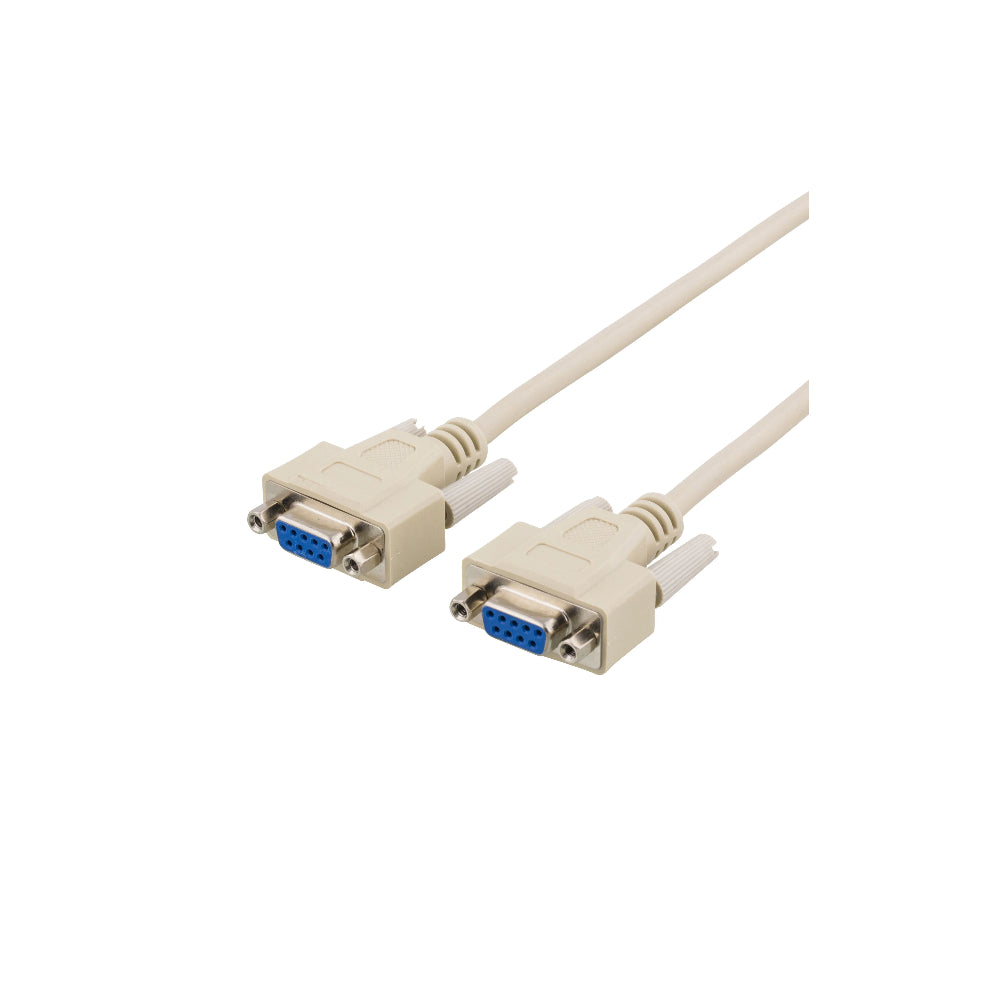 DELTACO DEL-25 Modemkabel DB9 hona till DB9 hona 2 m