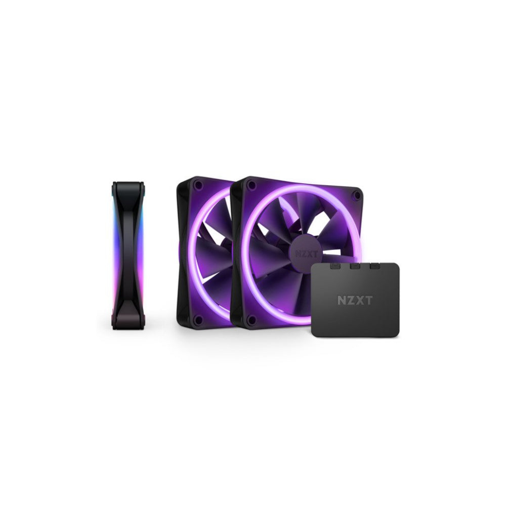 NZXT F120 RGB Duo & RGB-Controller 3-pack 120mm Svart