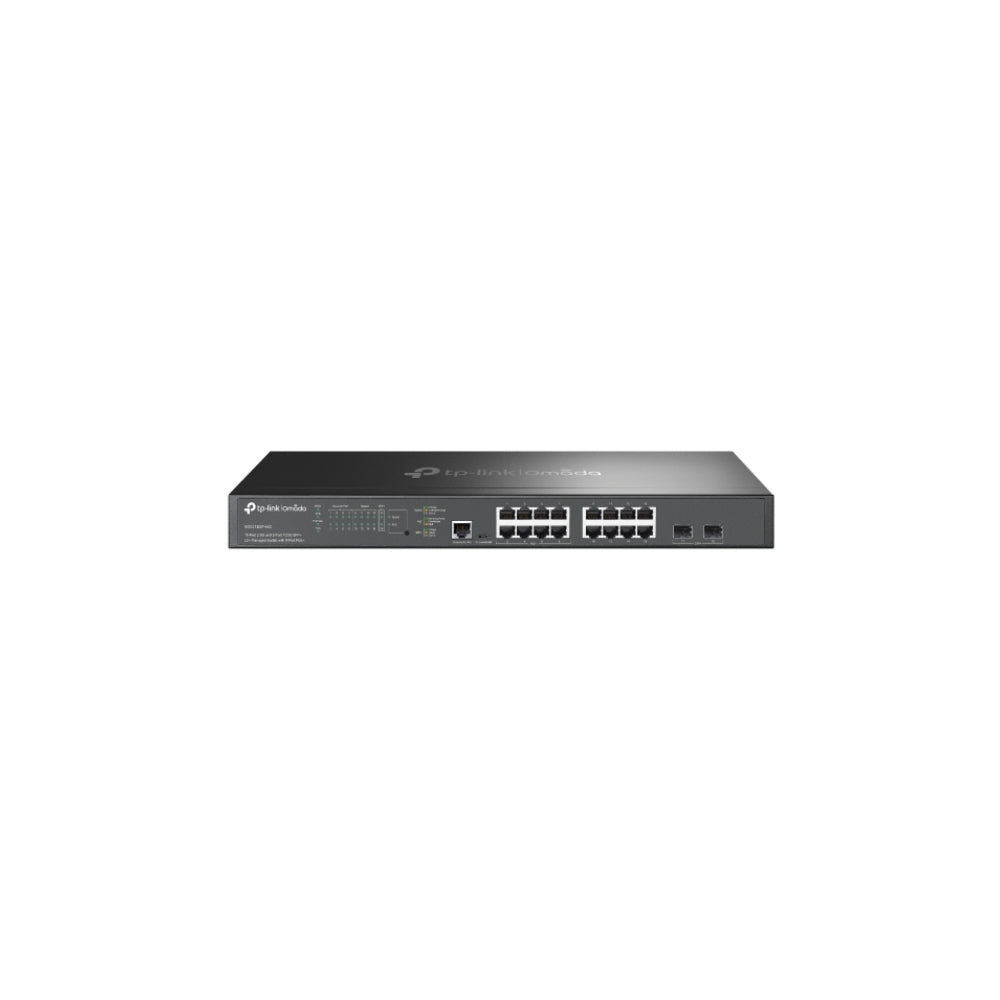 TP-Link SG3218XP-M2 V1.6 Omada 16-Port 2.5G and 2-Port 10GE SFP+ L2+ Managed Switch med 8-Port PoE+