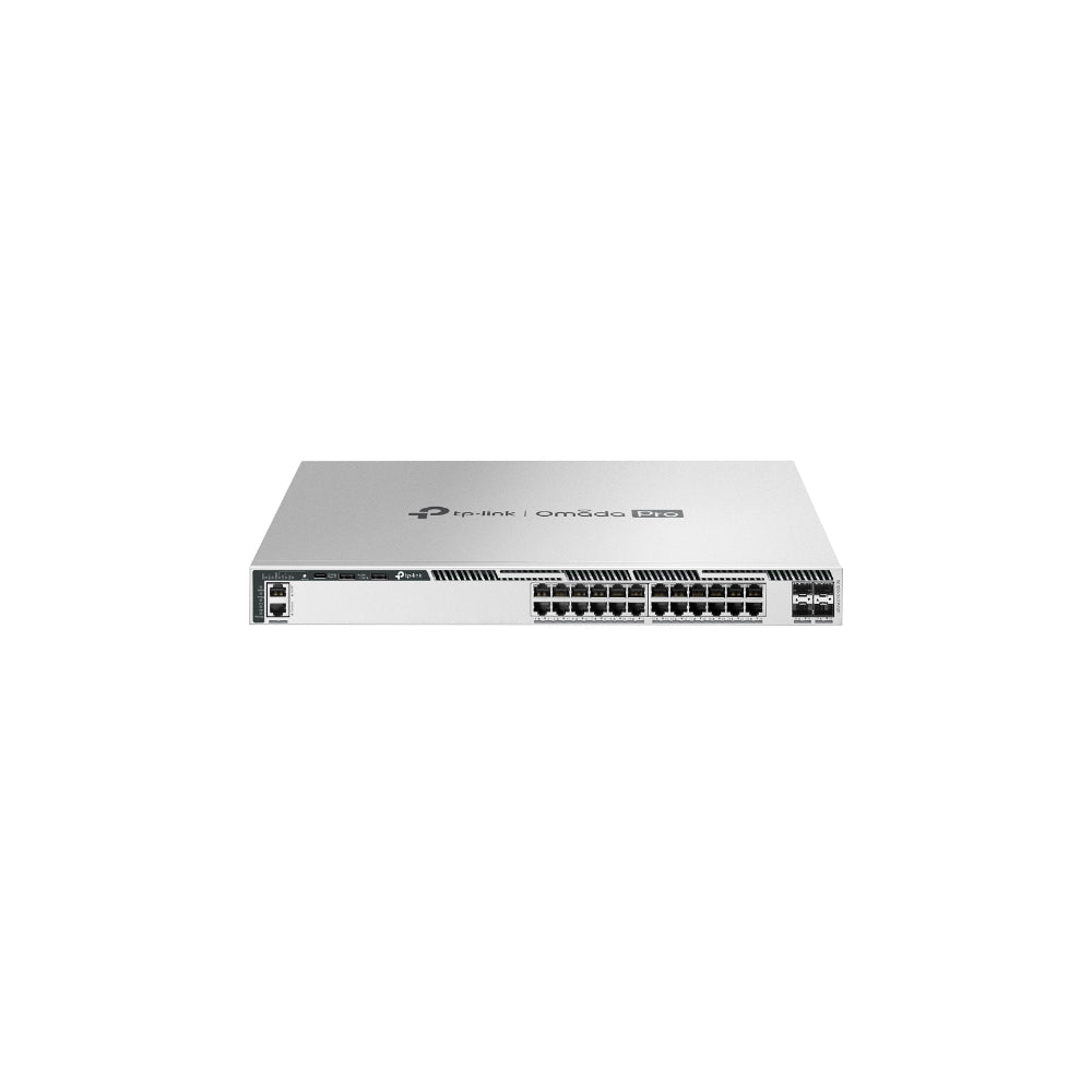 TP-Link Omada Pro S6500-24GP4XF 24-Port Gigabit Stackable L3 Managed PoE+ Switch med 4×10G-portar