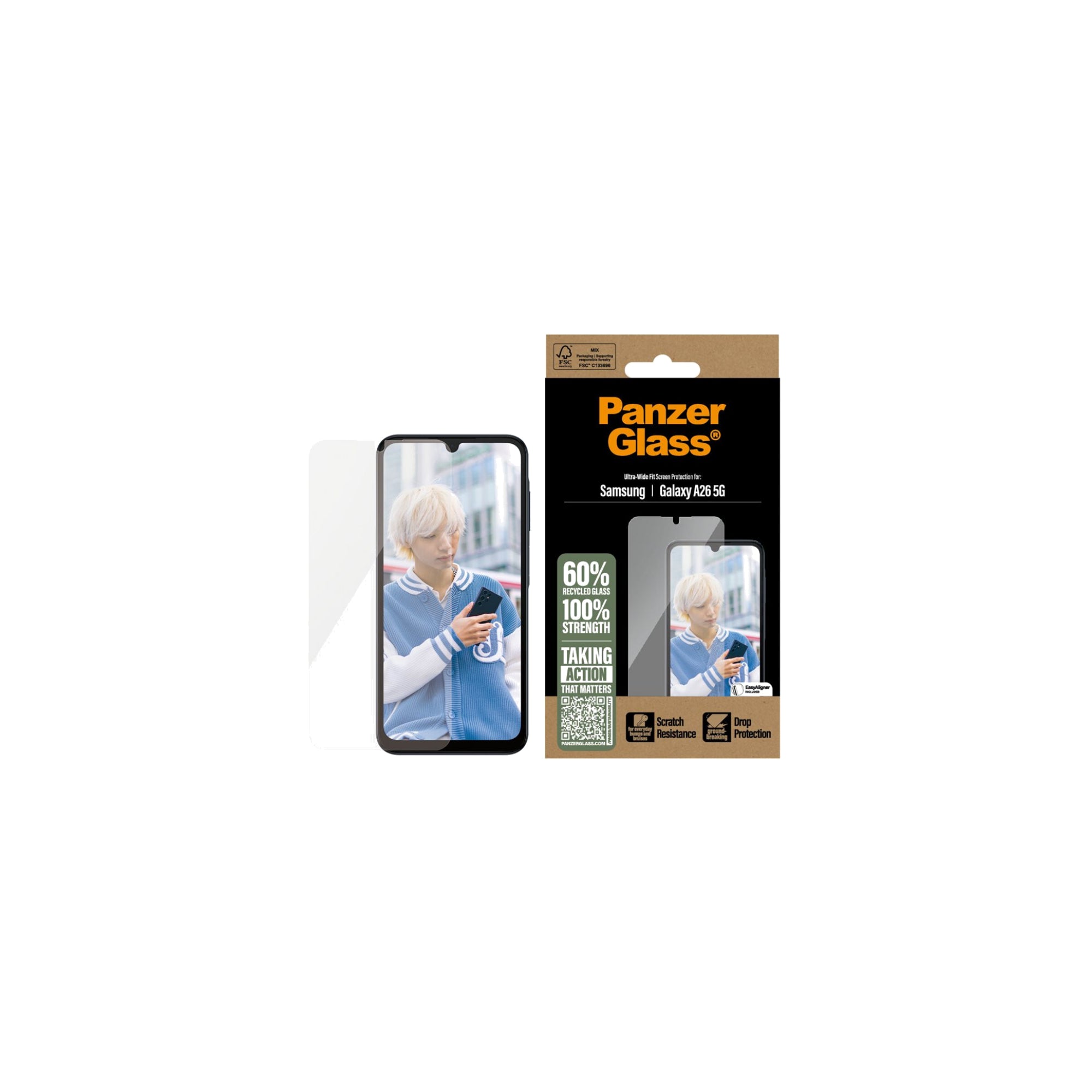 PanzerGlass Screen Protector Ultra-Wide Fit för Samsung Galaxy A26