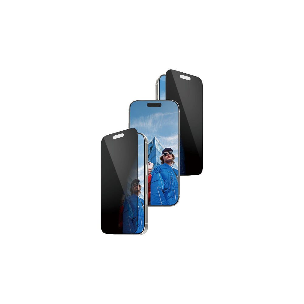 PanzerGlass Privacy filter med svart ram iPhone 17 Pro - Ultra-Wide Fit med fastfit