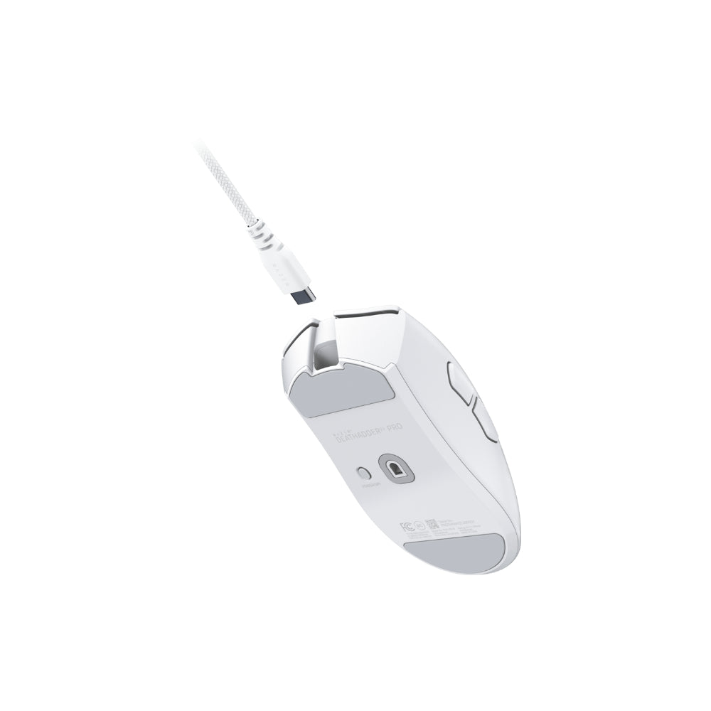 Razer DeathAdder V4 Pro Optisk Trådlös Vit