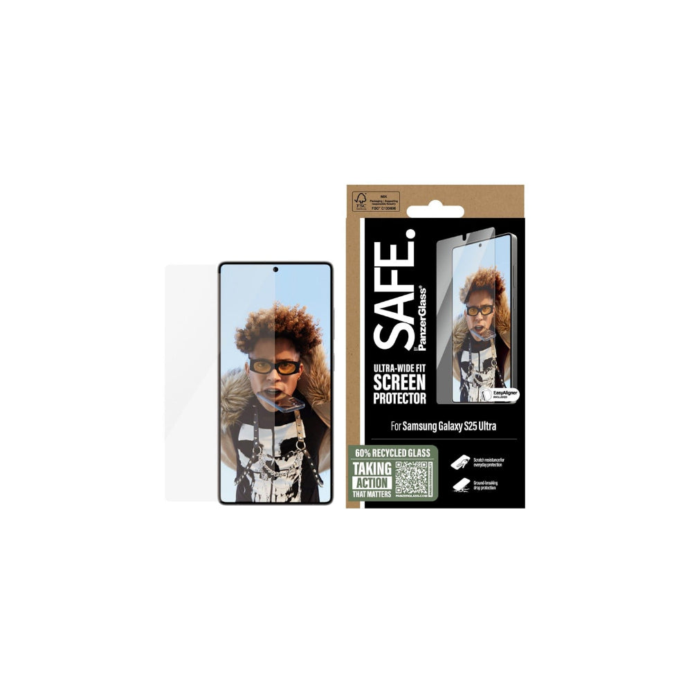 Panzerglass Ultra-Wide fit med aligner Galaxy S25 Ultra