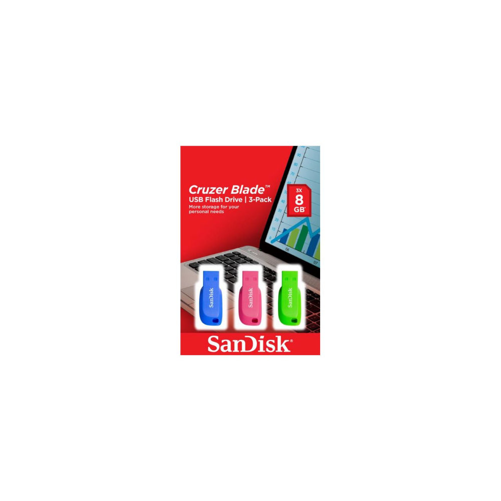 SanDisk Cruzer Blade 32GB USB-minne 3-pack