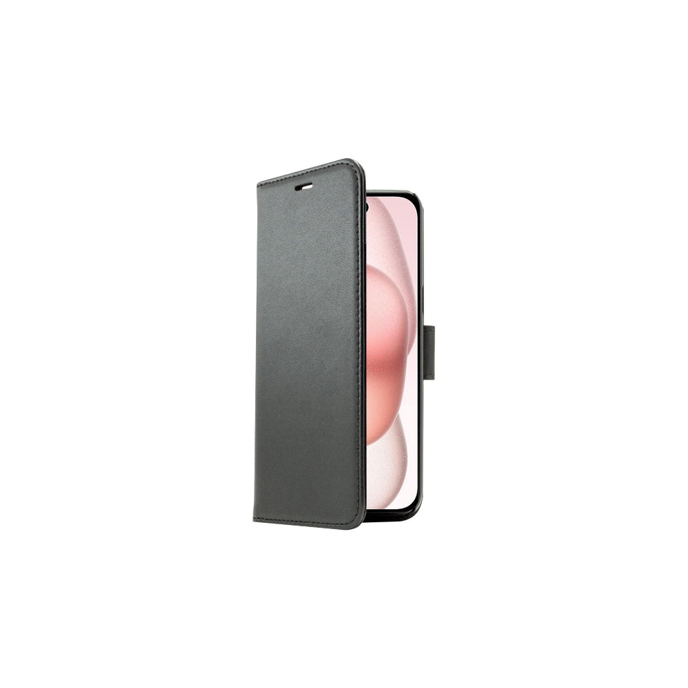 Screenor Smart Vikbart Fodral - Ekoläder Svart - iPhone 17