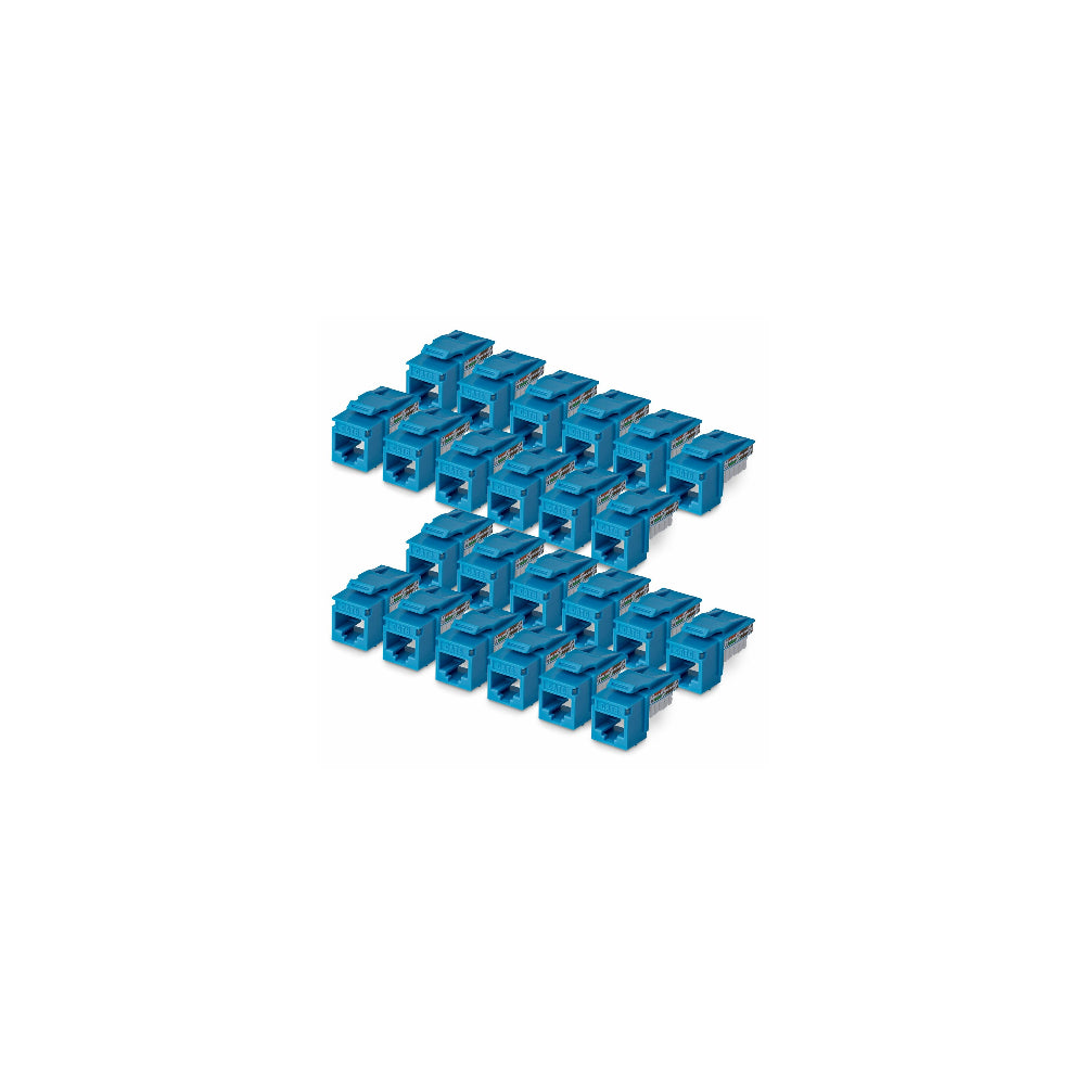 StarTech Keystone Jack CAT 6 RJ45 UTP 90° 110 IDC 24-pack – Blå