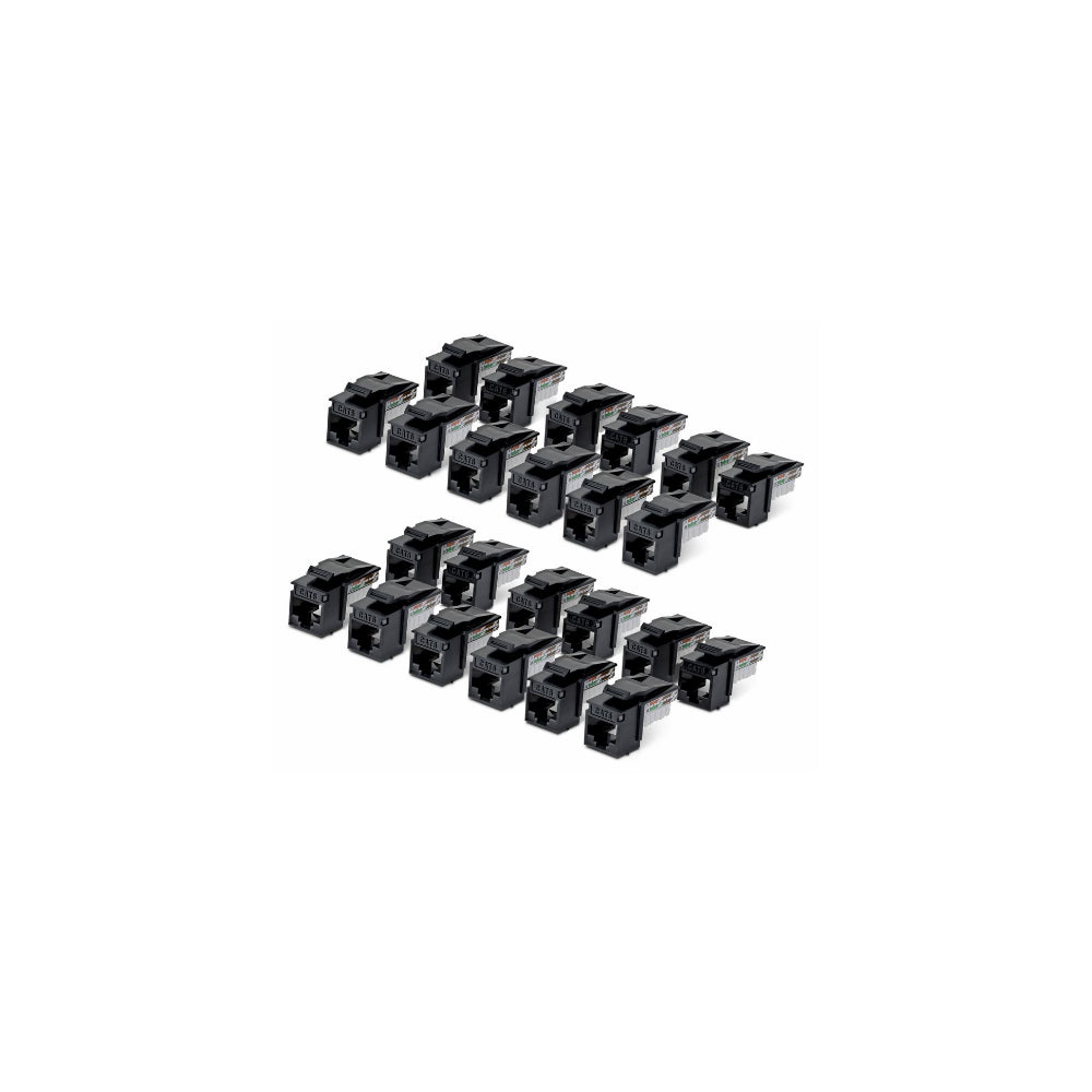 StarTech Keystone Jack CAT 6 RJ45 UTP 90° 110 IDC 24-pack – Svart