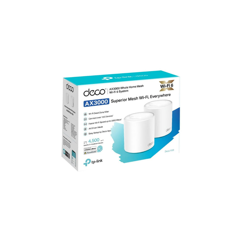TP-Link Deco X50 AX3000 Wi-Fi 6 Mesh (2-pack)
