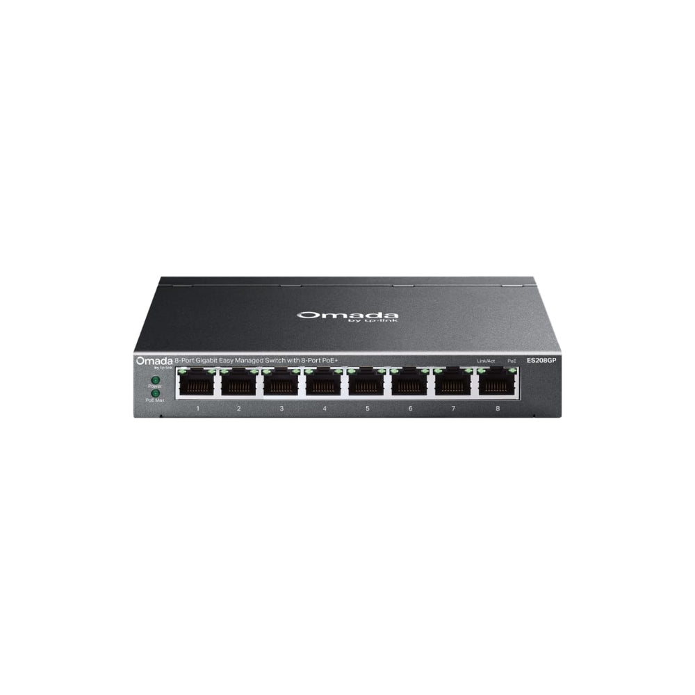 TP-Link ES208GP Omada 8-Port Gigabit Managed Switch med 8-Port PoE+