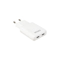 DELTACO USBC-AC200 USB-C väggladdare 45 W med dubbla USB-C Power Delivery