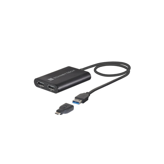SONNET USB-C Dual 4K 60Hz DisplayPort Adapter for M1/M2/M3 Macs