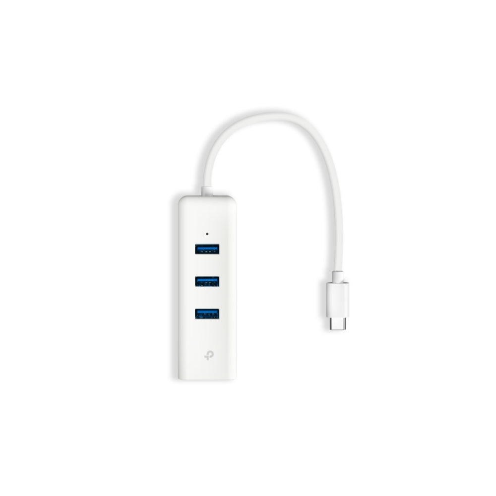 TP-Link Nätverksadapter USB-C till RJ45 1Gbps + 3-port USB Hub