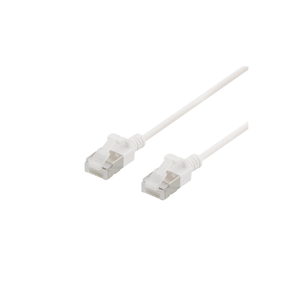 DELTACO UFTP-1018 U/FTP Cat6a slim patchkabel 0,5 m vit