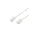 DELTACO UUTP-1008 U/UTP Cat6a slim patchkabel 0,3 m vit