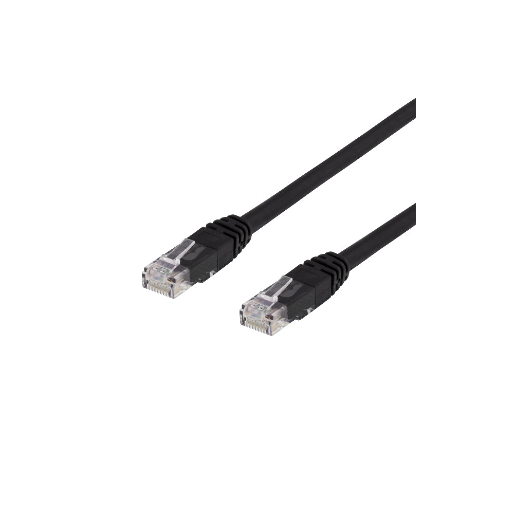 DELTACO TP-60S U/UTP Cat6 patchkabel LSZH 0,5 m svart