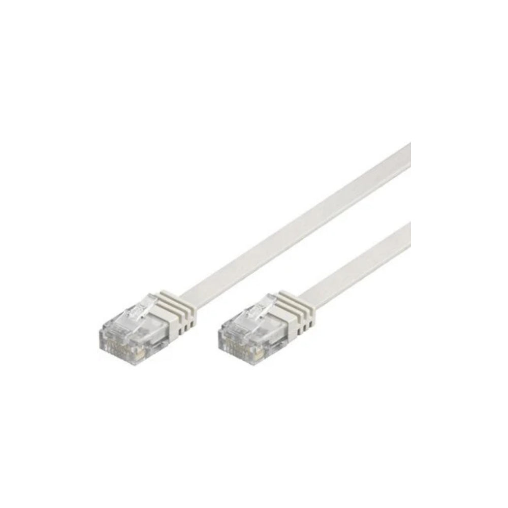 DELTACO TP-65V-FL U/UTP Cat6 patchkabel flat 5 m vit