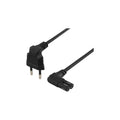 DELTACO DEL-109BO Ojordad apparatkabel CEE 7/16 till IEC 60320 C7 5 m svart
