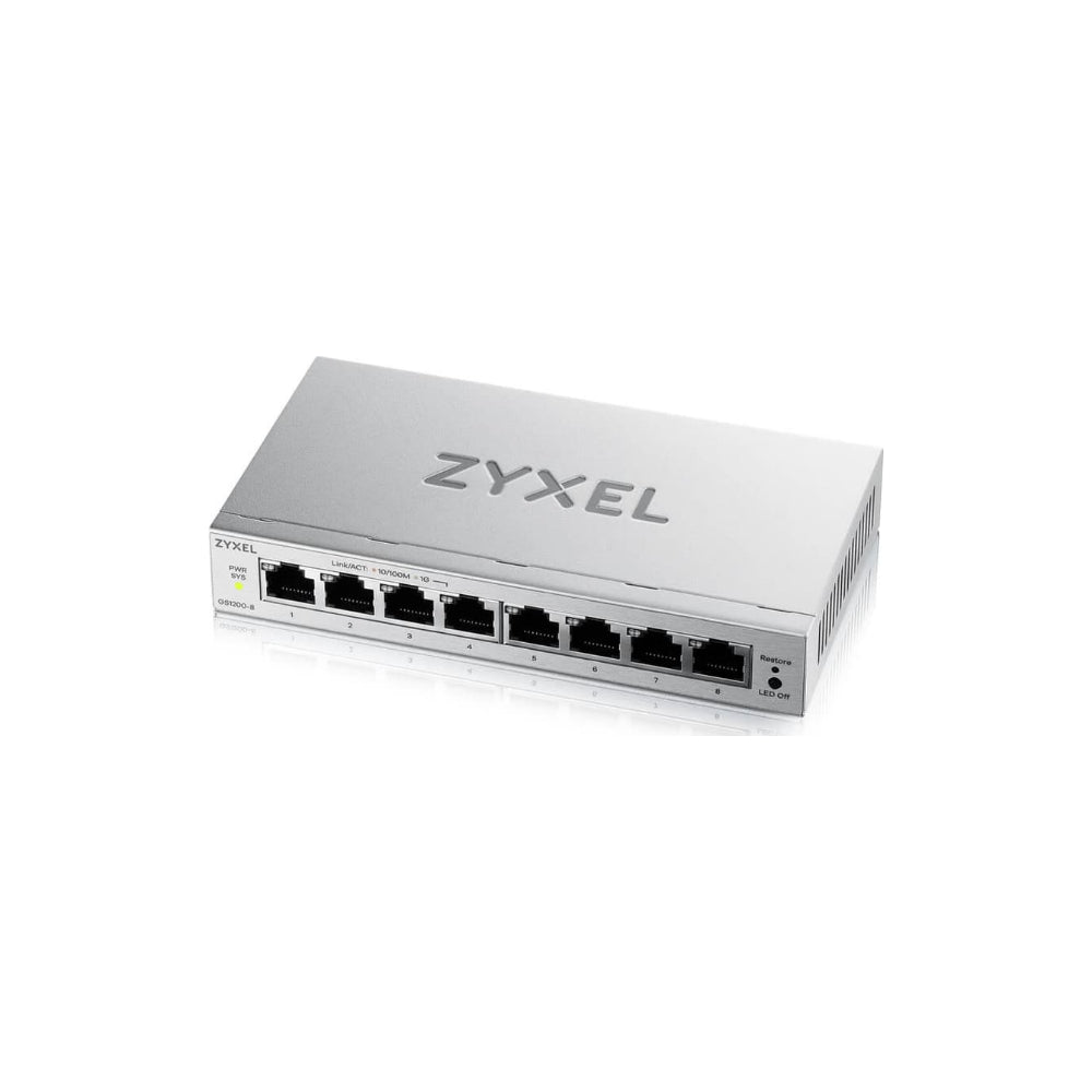 Zyxel GS1200-8V3 hanterad L2 Gigabit Ethernet (10/100/1000)