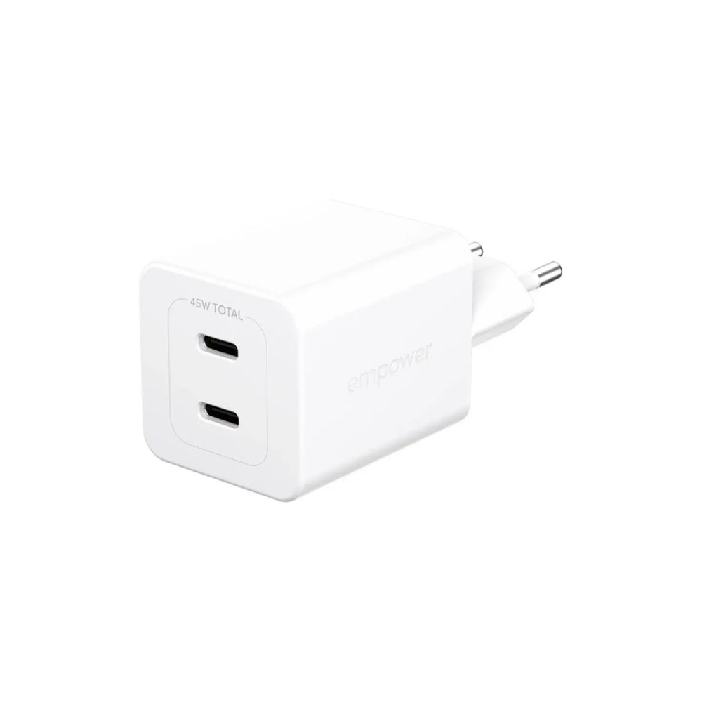empower by PanzerGlass Turbo 45W GaN Strömadapter 2×USB-C