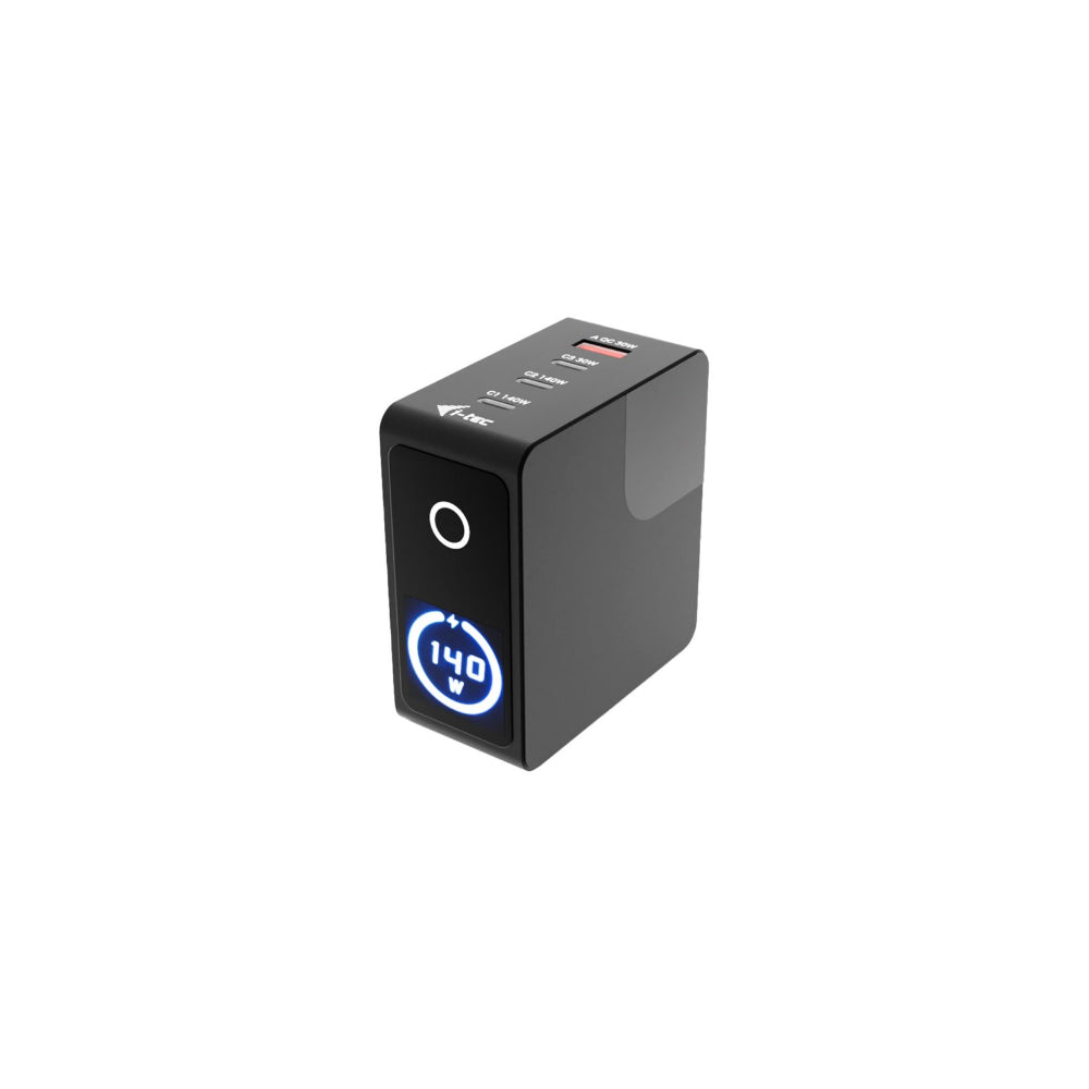 i-Tec 140W Strömadapter 3×USB-C + USB-A