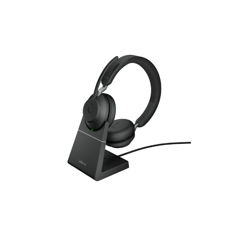 Jabra Evolve2 65 med laddningsställ USB-A UC Svart