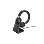 Jabra Evolve2 65 med laddningsställ USB-C MS Svart