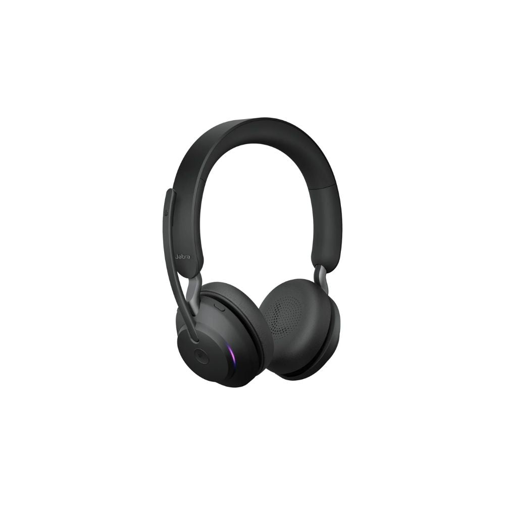 Jabra Evolve2 65 med laddningsställ USB-C MS Svart