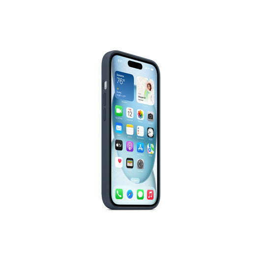 Apple iPhone 15 Silicone Case med MagSafe Stormblå