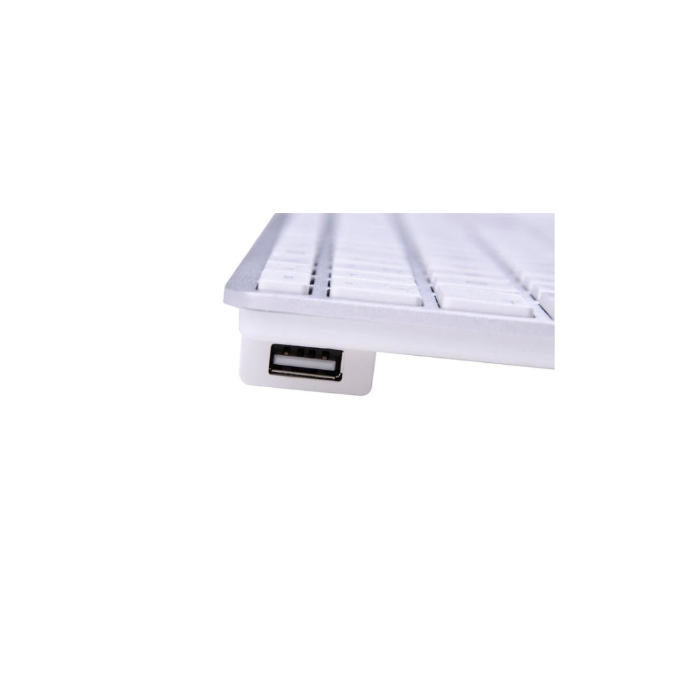 LMP USB tangentbord med numerisk del - svenskt (Vit/Silver)