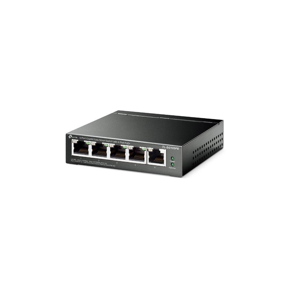 TP-Link TL-SG105PE 5-Port Gigabit Smart Switch med 4-Port PoE+