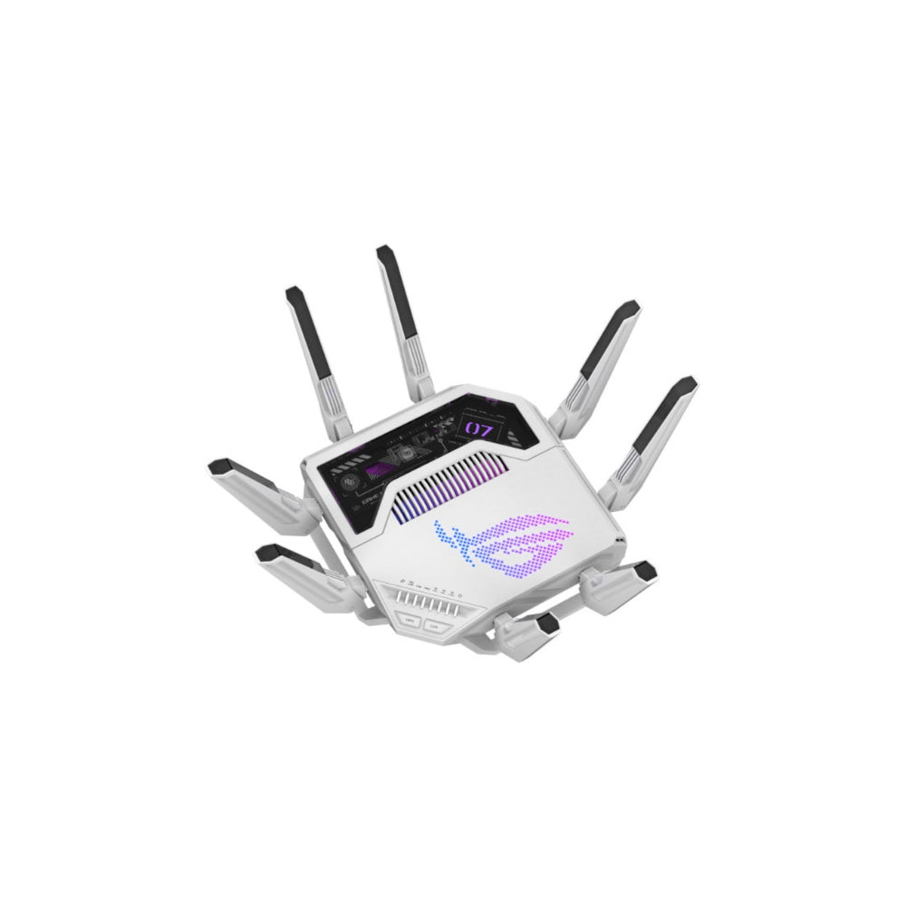 ASUS ROG Rapture GT-BE19000 Wi-Fi 7 - Trådlös spelrouter - Vit