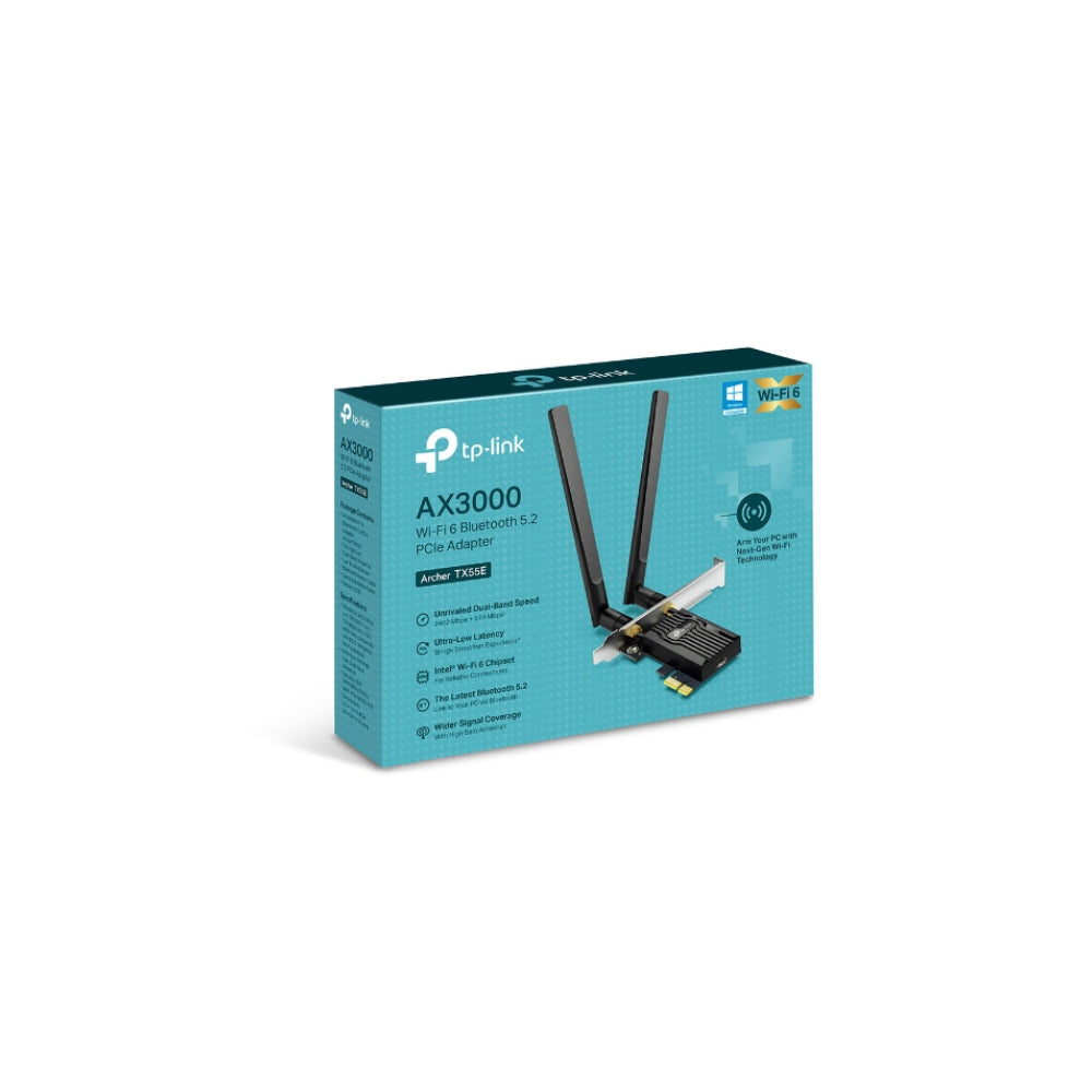 TP-Link Archer TX55E AX3000 Wi-Fi 6 Bluetooth 5.2 PCIe Adapter