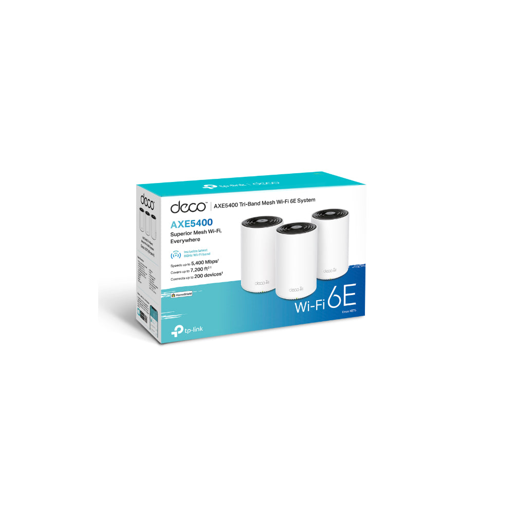 TP-Link Deco XE75 Wi-Fi 6E AXE5400 Mesh Router (3-pack)