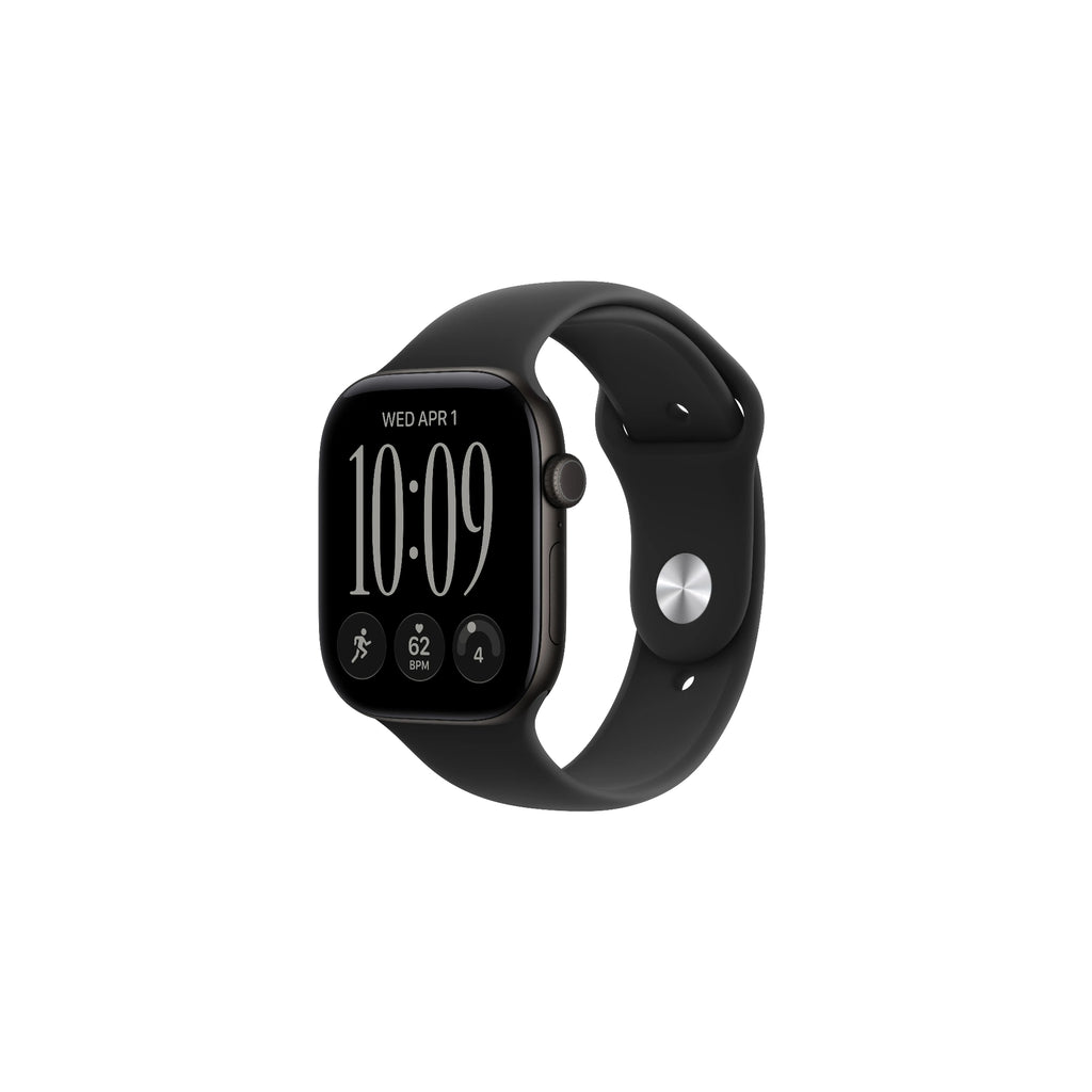 Apple Watch Series 12 GPS + Cellular 46mm - svart aluminium - svart sportband S/M