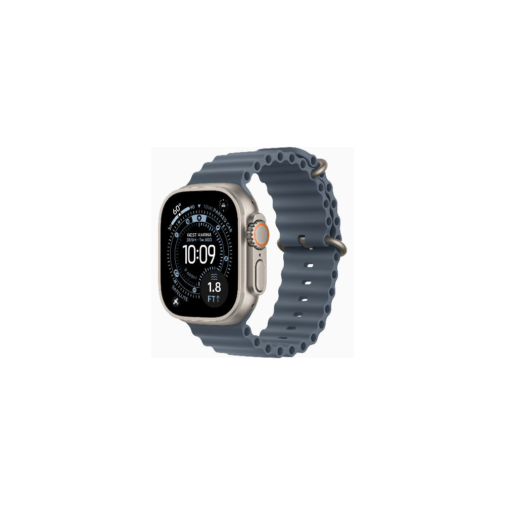 Apple Watch Ultra 3 GPS + Cellular 49mm Naturlig Titan Blå Havsband