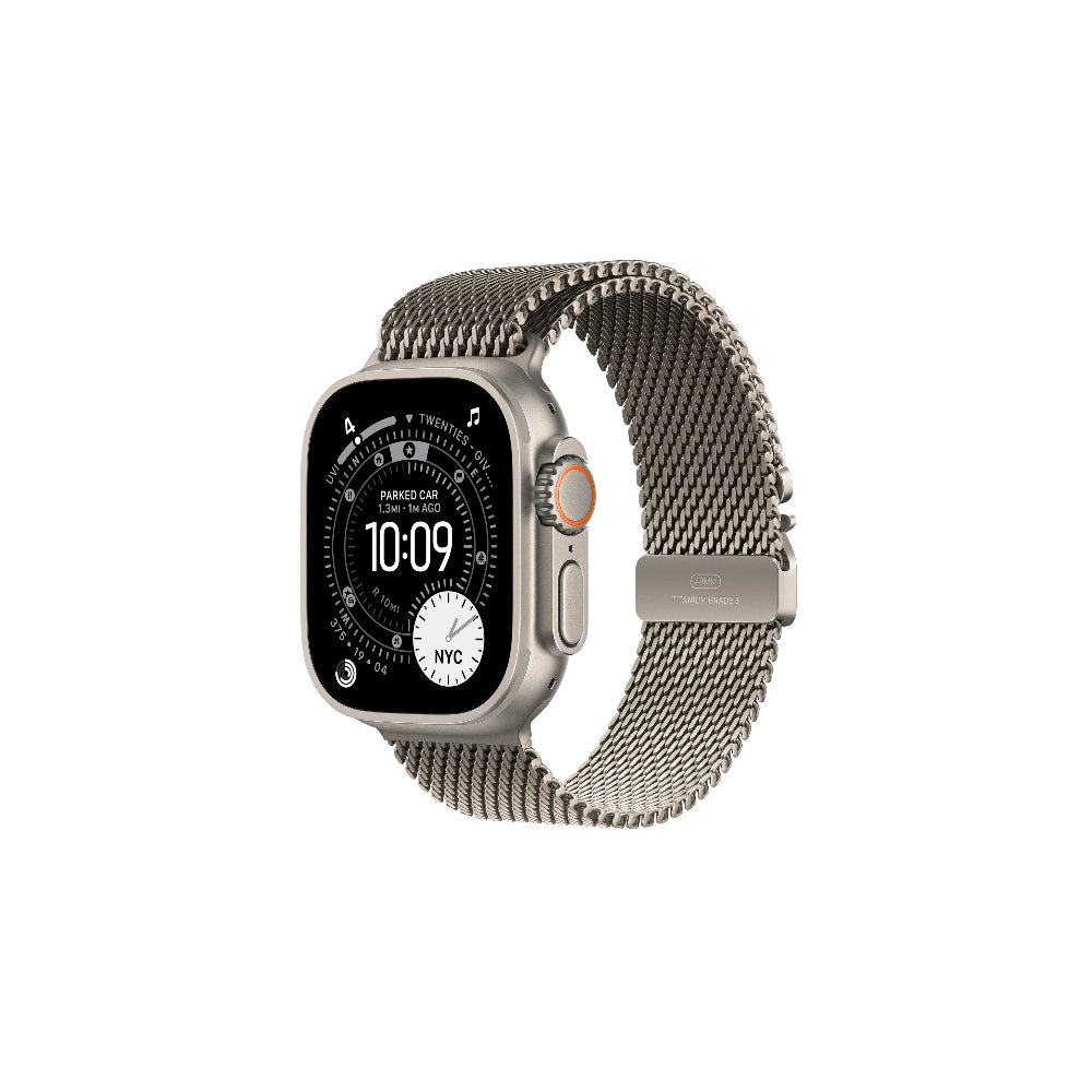 Apple Watch Ultra 3 49mm Naturlig Titan - Naturlig Milanesisk Loop S
