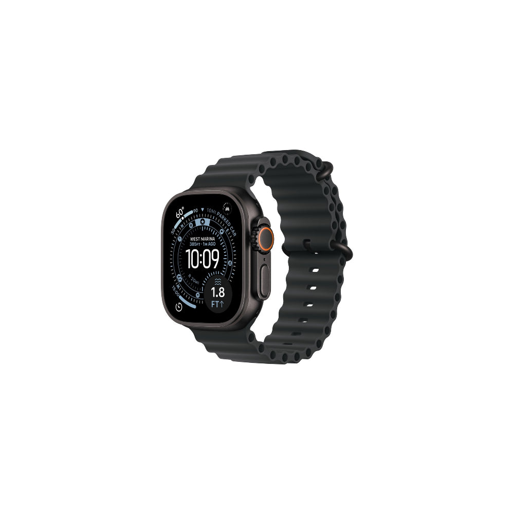 Apple Watch Ultra 3 49mm Svart Titan - Svart Havsband