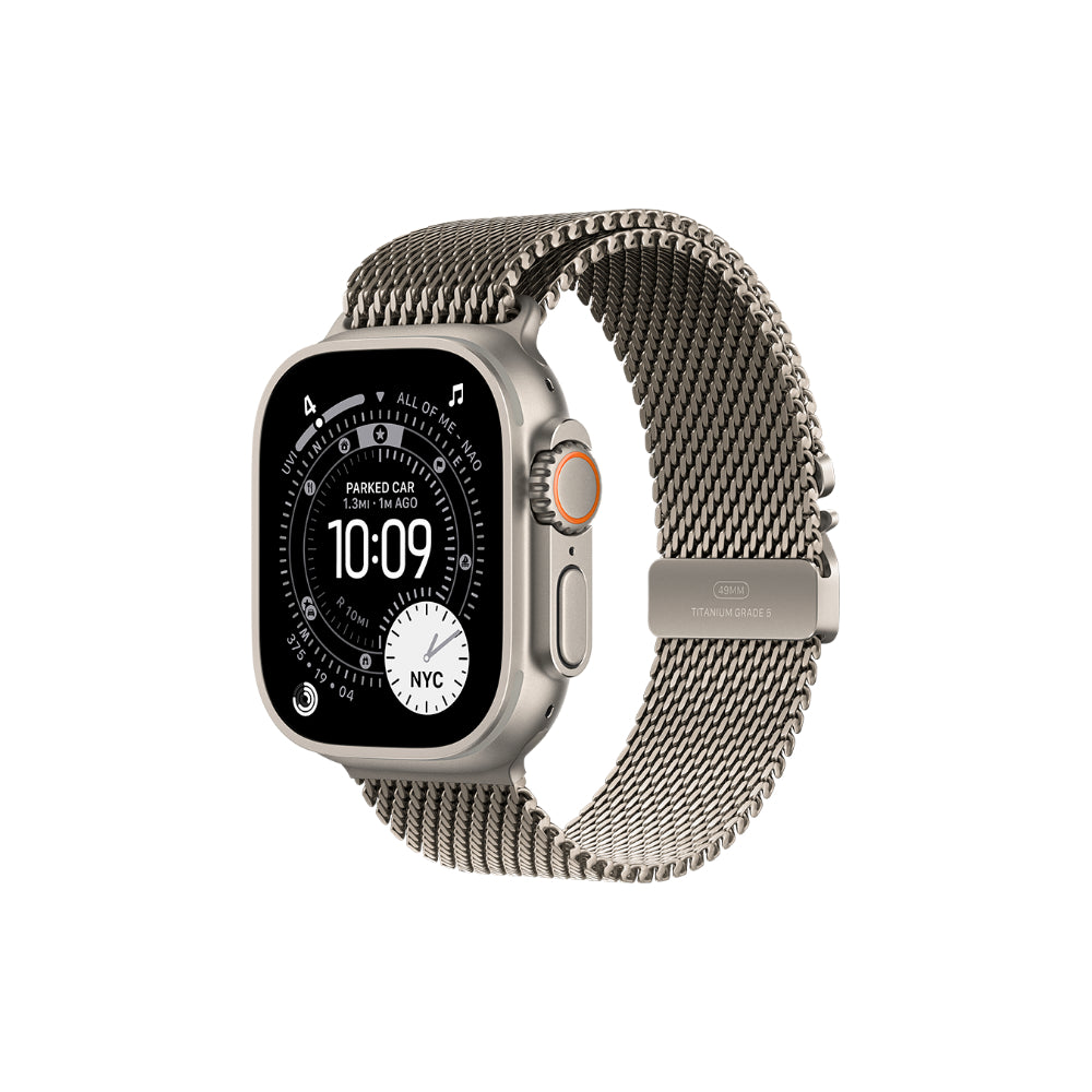 Apple Watch Ultra 3 49mm Naturlig Titan - Milanesisk Loop Large