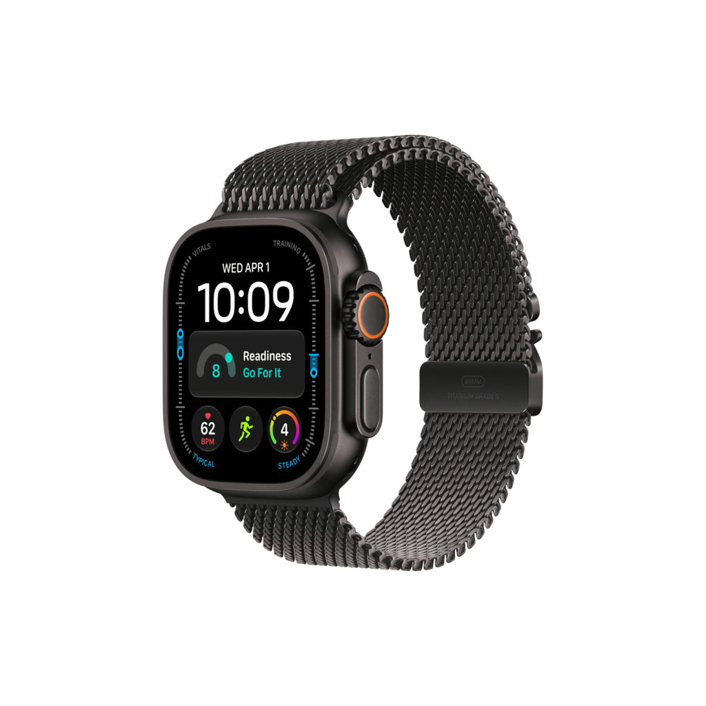 Apple Watch Ultra 4 49mm Svart Titan Milanesisk Loop