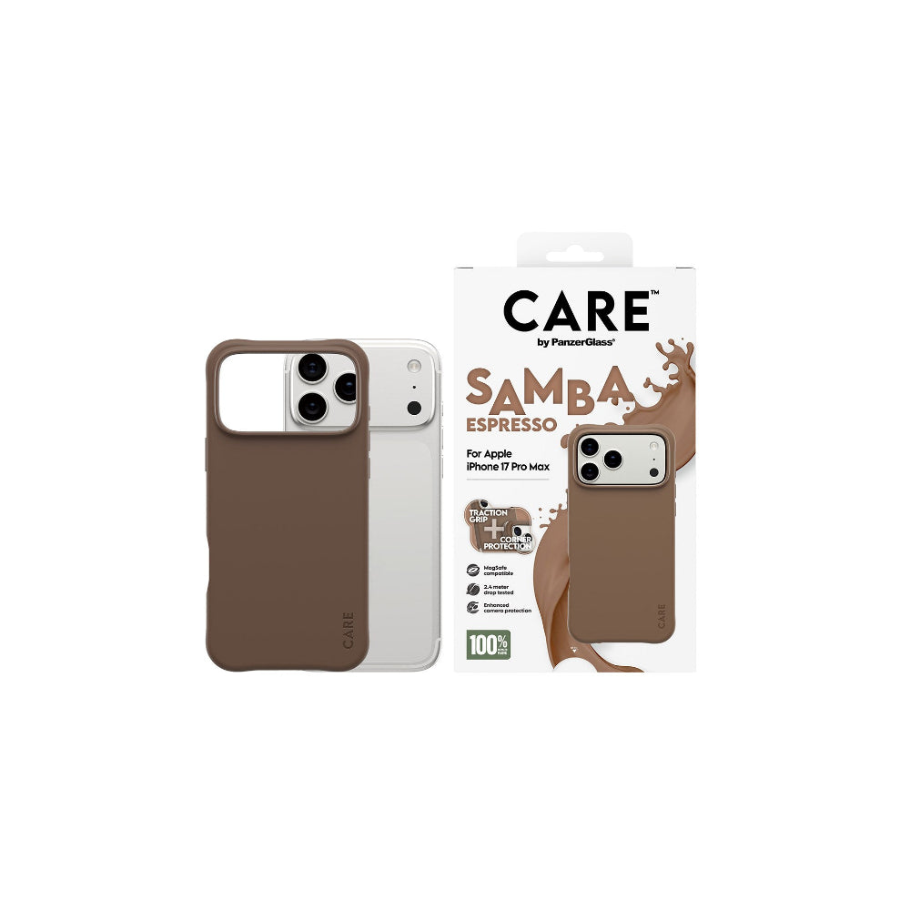 PanzerGlass CARE Fashionable Samba iPhone 17 Pro Max - Espresso