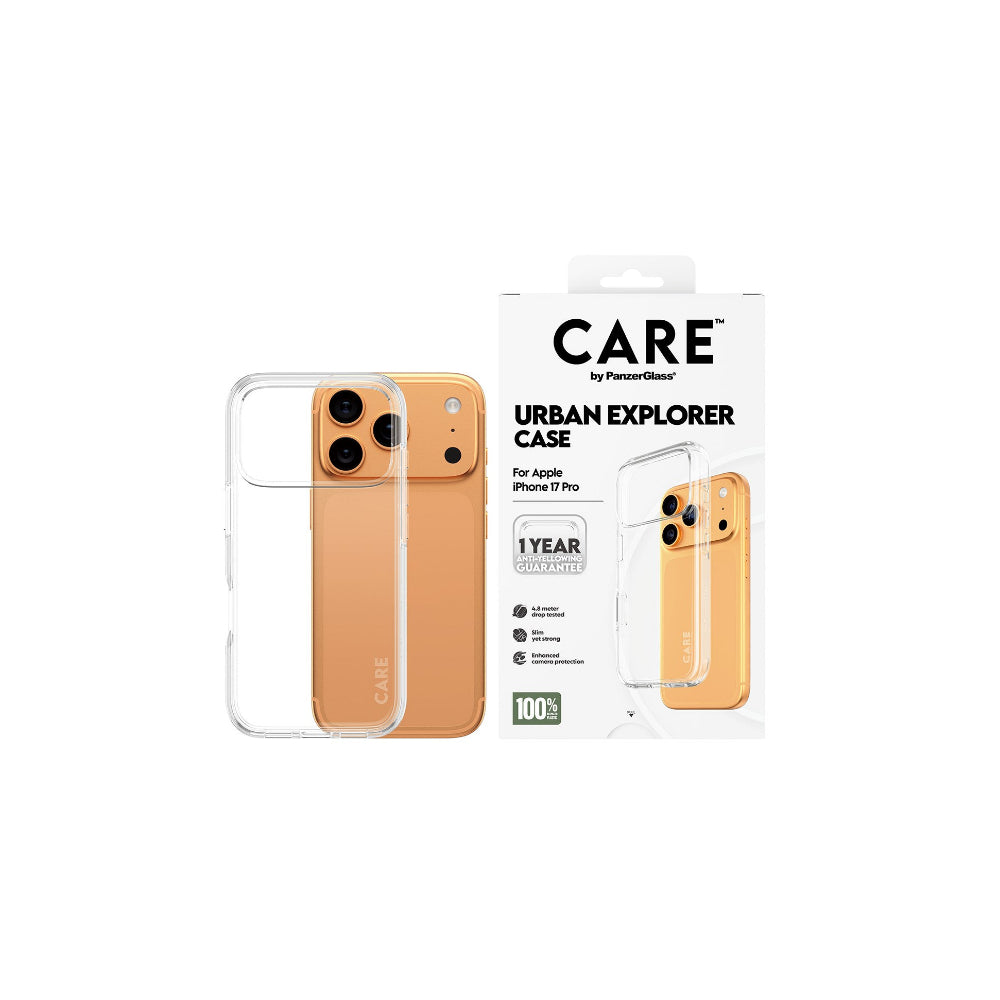 PanzerGlass CARE Urban Combat iPhone 17 Pro - Transparent