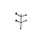 Multibrackets M Vesa Deskmount Officeline Quad Svart