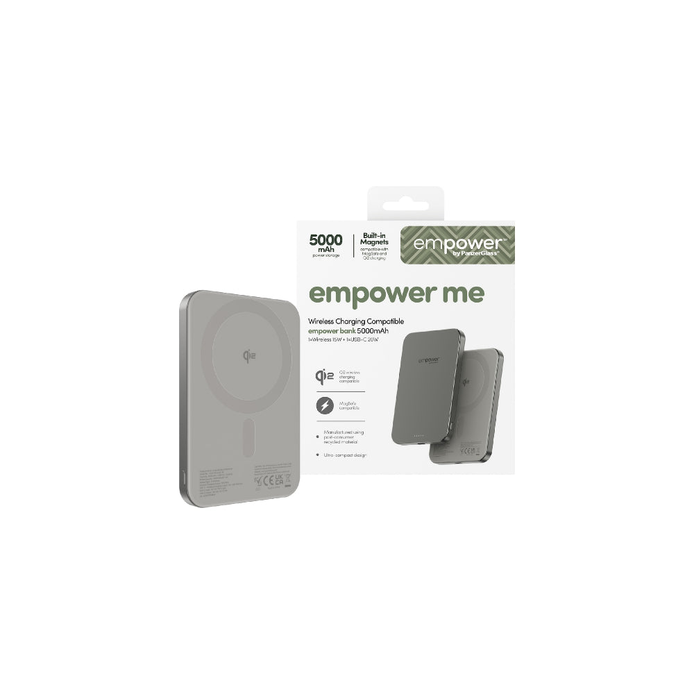 Panzerglass Empower Powerbank 5000MAh - 15W - Titanium