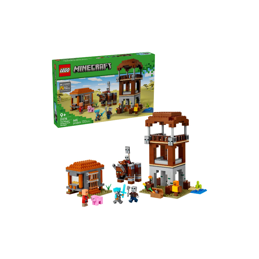 LEGO Minecraft 21278 Plundrarvakttorn och vildtjur