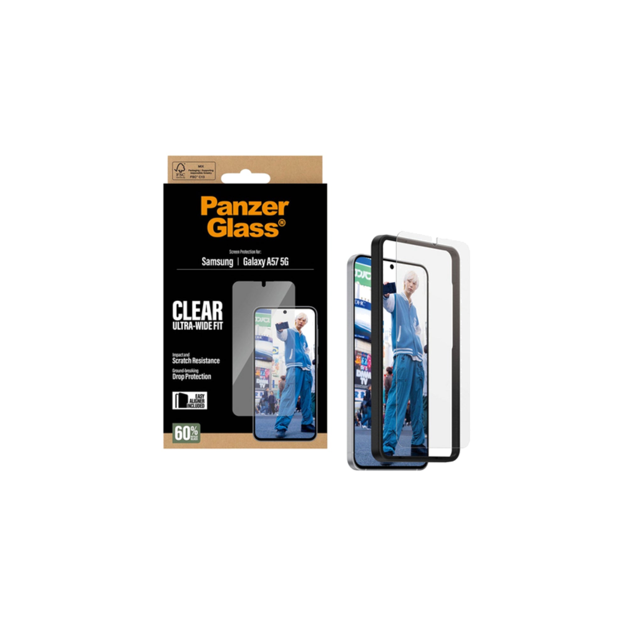 PanzerGlass Screen Protector Ultra-Wide Fit för Samsung Galaxy A57 5G