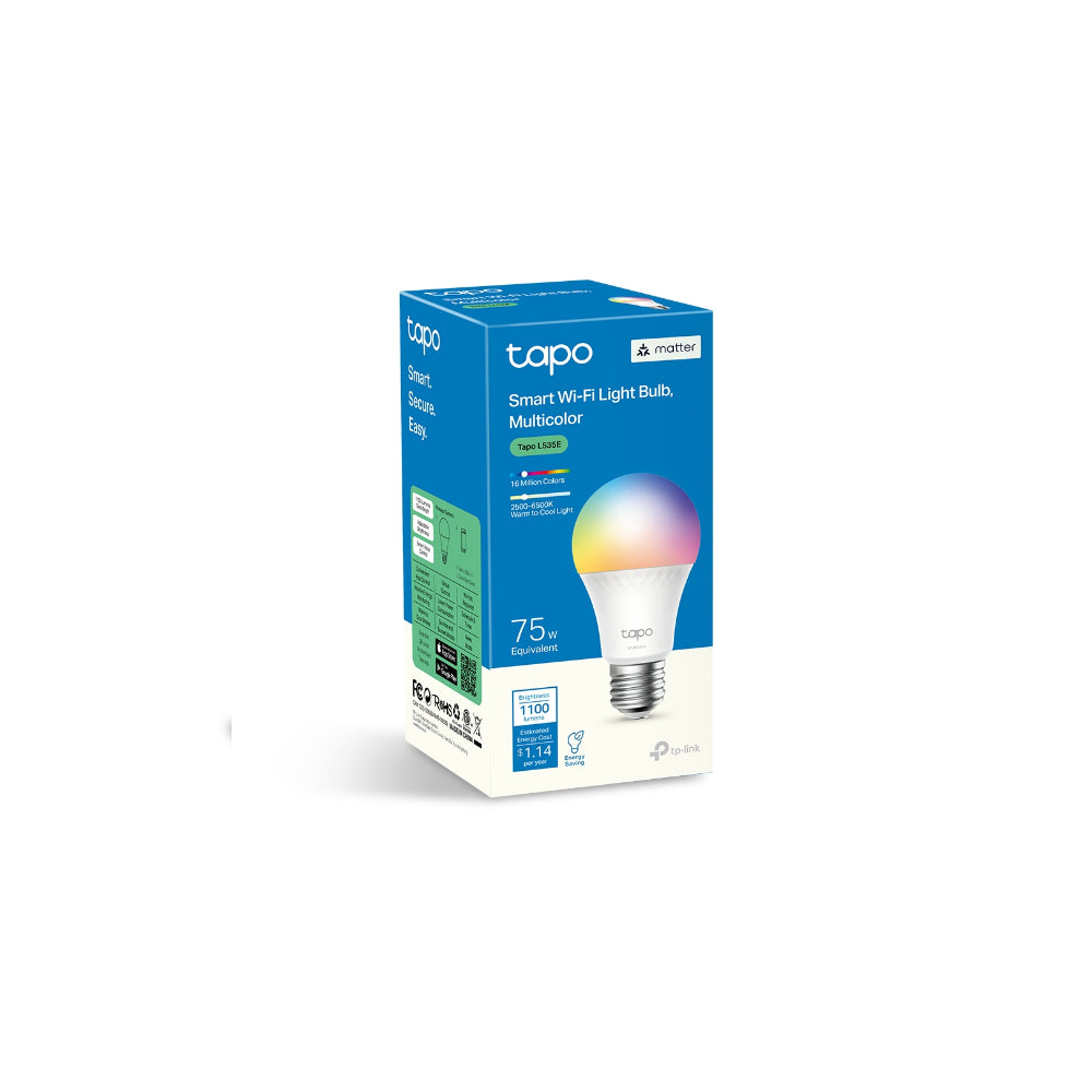 TP-Link Tapo L535ESmart Wi-Fi Light Bulb, 1100 Lumen Multicolor