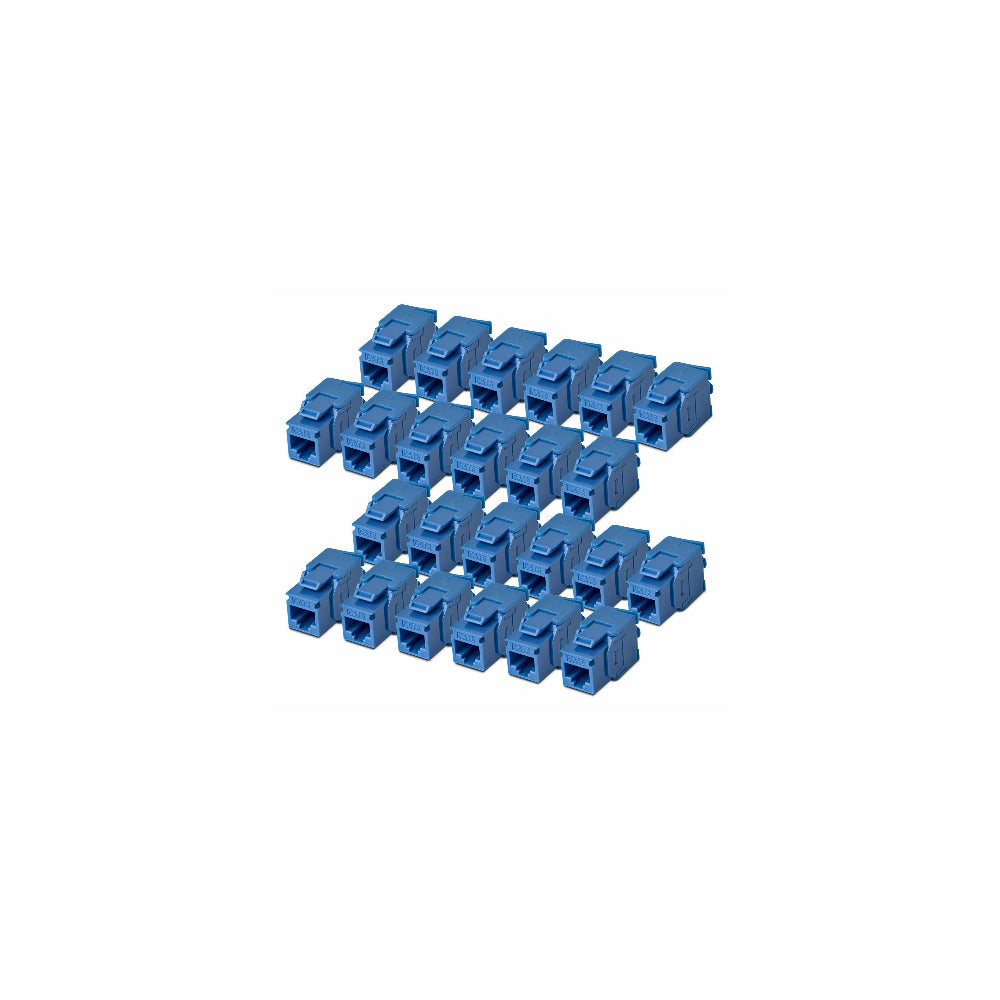 StarTech Keystone Jack CAT 6 RJ45 UTP Verktygsfri 24-pack – Blå